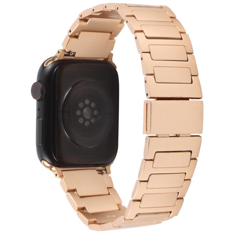 For Apple Watch 42mm / 41mm / 40mm / 38mm I-Shaped Folding Magnetic Buckle Metal Watch Band(Rose Gold) - free shipping - PMc TechLife - Order now!