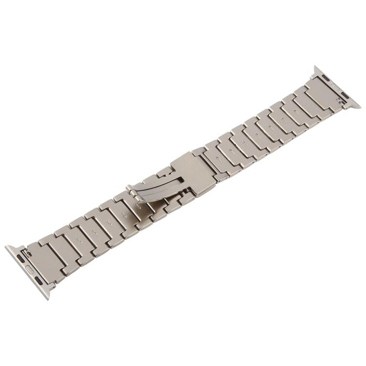 For Apple Watch 42mm / 41mm / 40mm / 38mm I-Shaped Folding Magnetic Buckle Metal Watch Band(Titanium Color) - free shipping - PMc TechLife - Order now!