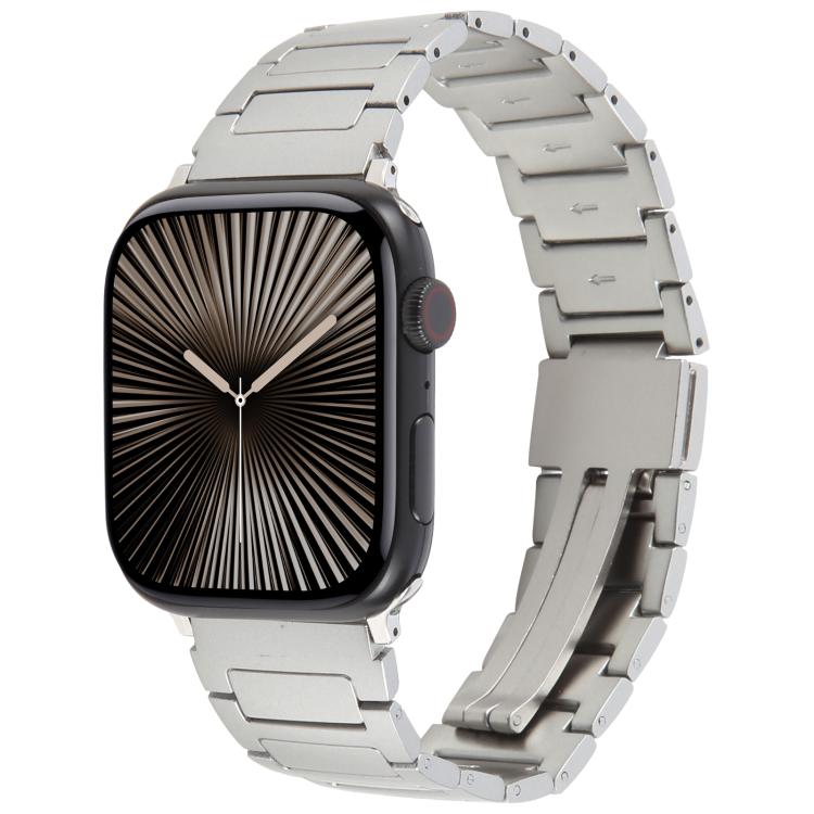For Apple Watch 42mm / 41mm / 40mm / 38mm I-Shaped Folding Magnetic Buckle Metal Watch Band(Silver) - free shipping - PMc TechLife - Order now!