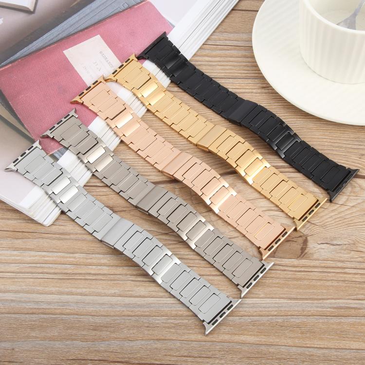 For Apple Watch 46mm / 49mm / 45mm / 44mm I-Shaped Folding Magnetic Buckle Metal Watch Band(Titanium Color) - free shipping - PMc TechLife - Order now!