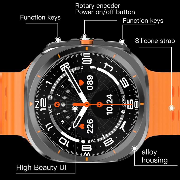 X7 1.51 inch IPS Screen Bluetooth Smart Watch Supports Healthy Monitoring(Orange) - free shipping - PMc TechLife - Order now!