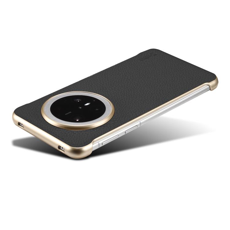 For Huawei Mate 60 Pro Denior A20 Genuine Leather Litchi Texture MagSafe Frameless Phone Case(Black) - free shipping - PMc TechLife - Order now!