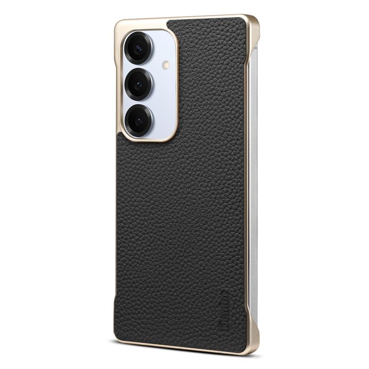 For Samsung Galaxy S25+ 5G Denior A20 Genuine Leather Litchi Texture MagSafe Frameless Phone Case(Black) - free shipping - PMc TechLife - Order now!