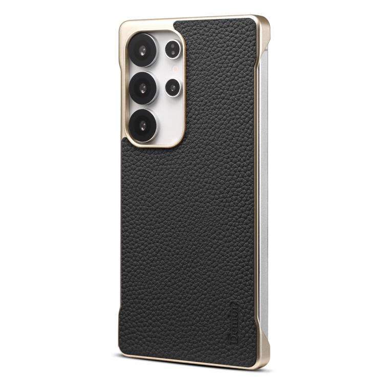 For Samsung Galaxy S25 Ultra 5G Denior A20 Genuine Leather Litchi Texture MagSafe Frameless Phone Case(Black) - free shipping - PMc TechLife - Order now!