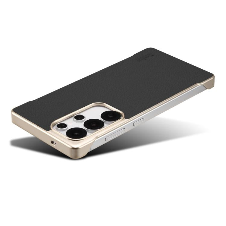 For Samsung Galaxy S25 Ultra 5G Denior A20 Genuine Leather Litchi Texture MagSafe Frameless Phone Case(Black) - free shipping - PMc TechLife - Order now!