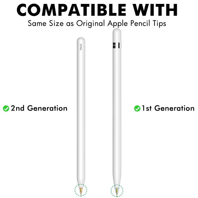 C04L 4pcs / Set 1.95mm Capacitive Stylus Replacement Nibs for Apple Pencil 2 / 1(Transparent Color Mixing) - Pencil Accessories by PMc TechLife | Online Shopping South Africa | PMc TechLife | Buy Now Pay Later Mobicred