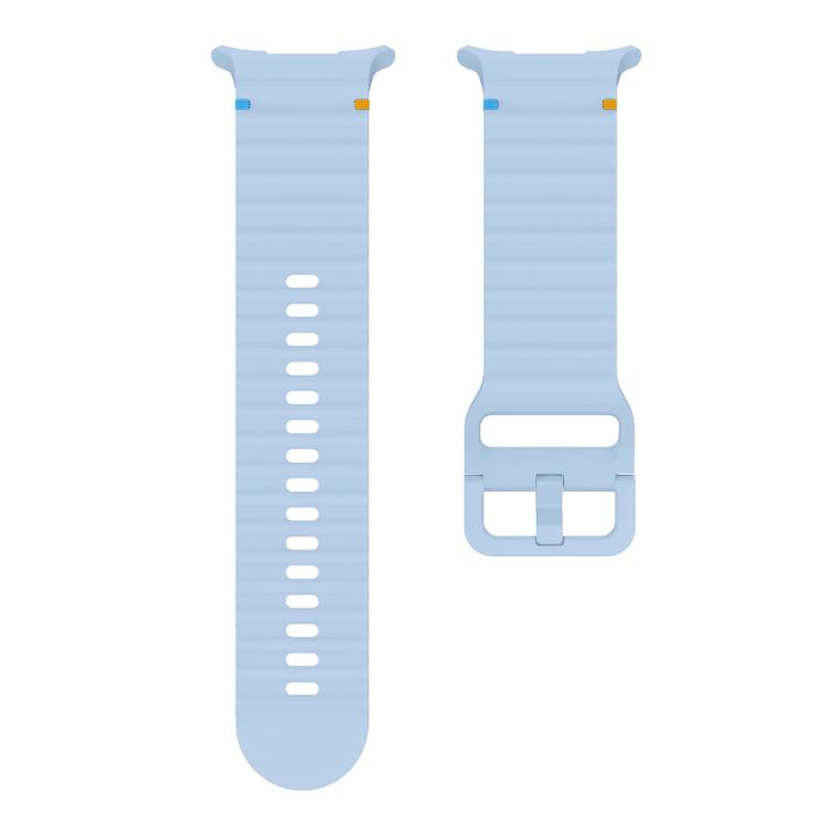 For Samsung Galaxy Watch Ultra 47mm / Ultra 2025 Kalebol Wave-stitched Silicone Strap(Light Blue) - free shipping - PMC TechLife - Order now!