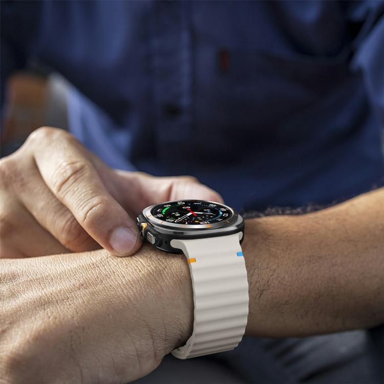 For Samsung Galaxy Watch Ultra 47mm / Ultra 2025 Kalebol Wave-stitched Silicone Strap(Starlight) - free shipping - PMC TechLife - Order now!