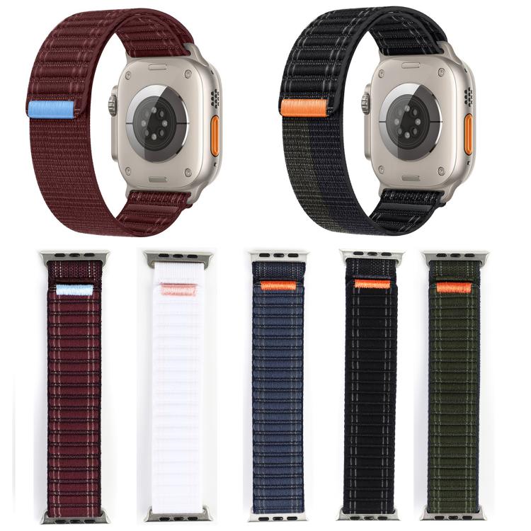 For Apple Watch 46mm / 49mm / 45mm / 44mm Kalebol Ocean Wave Nylon Strap(Pink White) - Watch Bands by Kalebol | Online Shopping South Africa | PMC TechLife | Buy Now Pay Later Mobicred