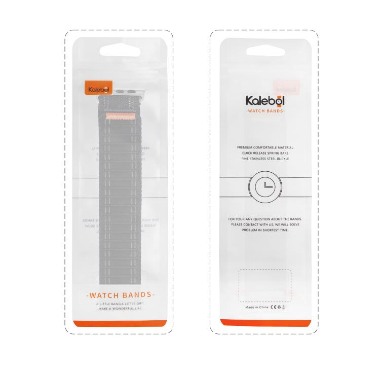 For Apple Watch 46mm / 49mm / 45mm / 44mm Kalebol Ocean Wave Nylon Strap(Wine Red) - Watch Bands by Kalebol | Online Shopping South Africa | PMC TechLife | Buy Now Pay Later Mobicred
