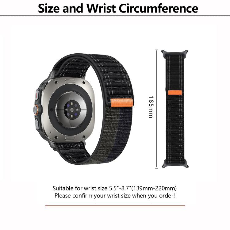 For Samsung Galaxy Watch Ultra 47mm / Ultra 2025 Kalebol Hook and Loop Fastener Nylon Strap(Army Green) - free shipping - PMC TechLife - Order now!