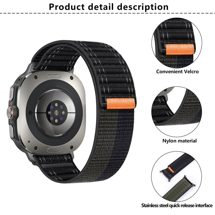 For Samsung Galaxy Watch Ultra 47mm / Ultra 2025 Kalebol Hook and Loop Fastener Nylon Strap(White) - free shipping - PMC TechLife - Order now!