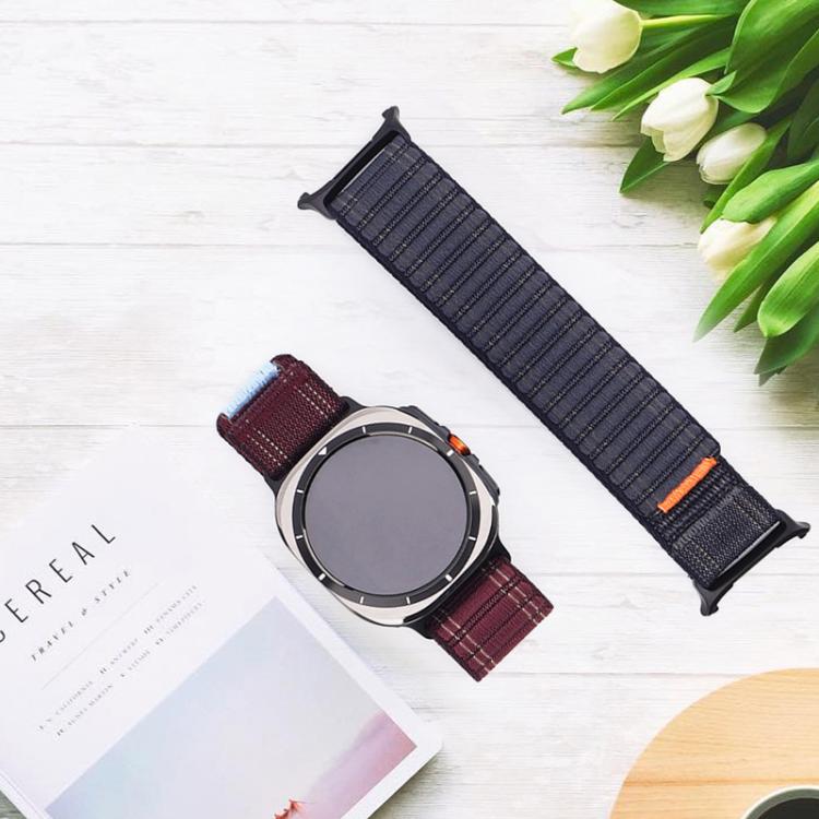 For Samsung Galaxy Watch Ultra 47mm / Ultra 2025 Kalebol Hook and Loop Fastener Nylon Strap(Wine Red) - free shipping - PMC TechLife - Order now!