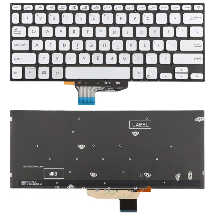 US Version Backlit Laptop Keyboard for Asus VivoBook S14 K430 A430 X430 S403 S4300F S4300U(Silver) - Replacement Keyboards by PMc TechLife | Online Shopping South Africa | PMc TechLife | Buy Now Pay Later Mobicred