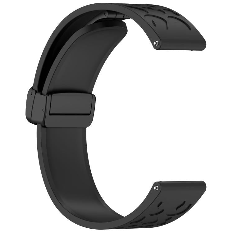 22mm Kalebol Universal Leopard Print Magnetic Folding Buckle Silicone Strap(Black) - free shipping - PMc TechLife - Order now!