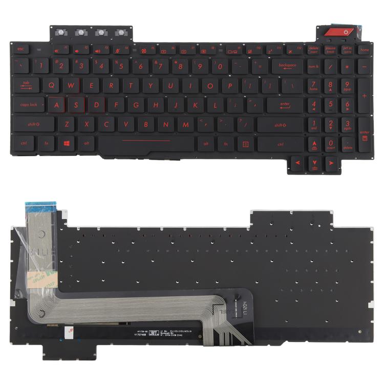 US Version Backlit Laptop Keyboard for Asus FX63 FX63V FX503VM FX503VD ZX63VE FZ63V GL503VS(Red) - Replacement Keyboards by PMc TechLife | Online Shopping South Africa | PMc TechLife | Buy Now Pay Later Mobicred
