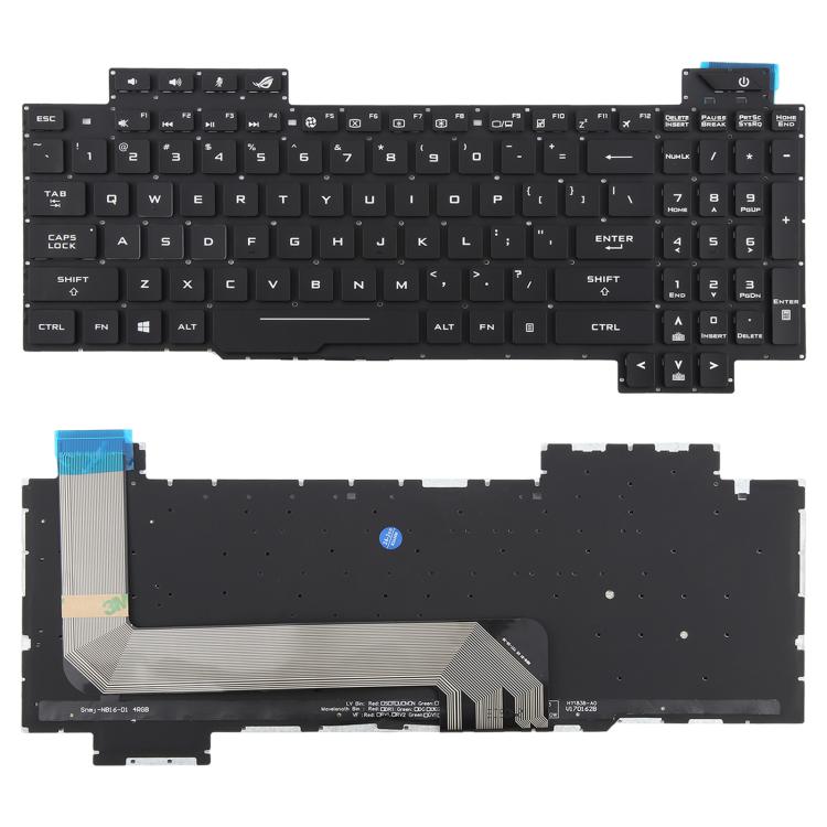 US Version Backlit Laptop Keyboard for Asus FX63 FX63V FX503VM FX503VD ZX63VE FZ63V GL503VS(White) - Replacement Keyboards by PMc TechLife | Online Shopping South Africa | PMc TechLife | Buy Now Pay Later Mobicred