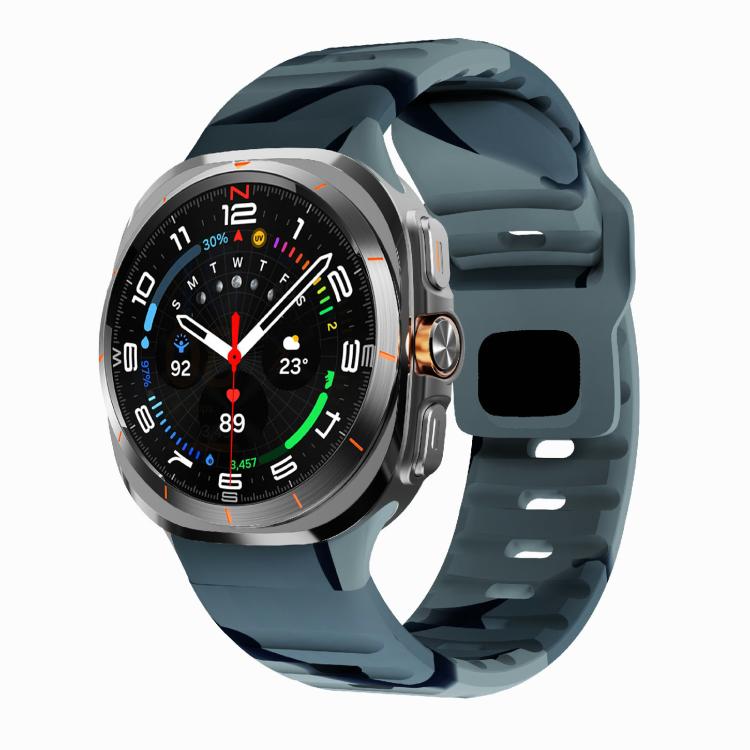 For Samsung Galaxy Watch Ultra 47mm / Ultra 2025 Kalebol Wave Reverse Buckle Silicone Strap(Black Gray Camouflage) - free shipping - PMC TechLife - Order now!