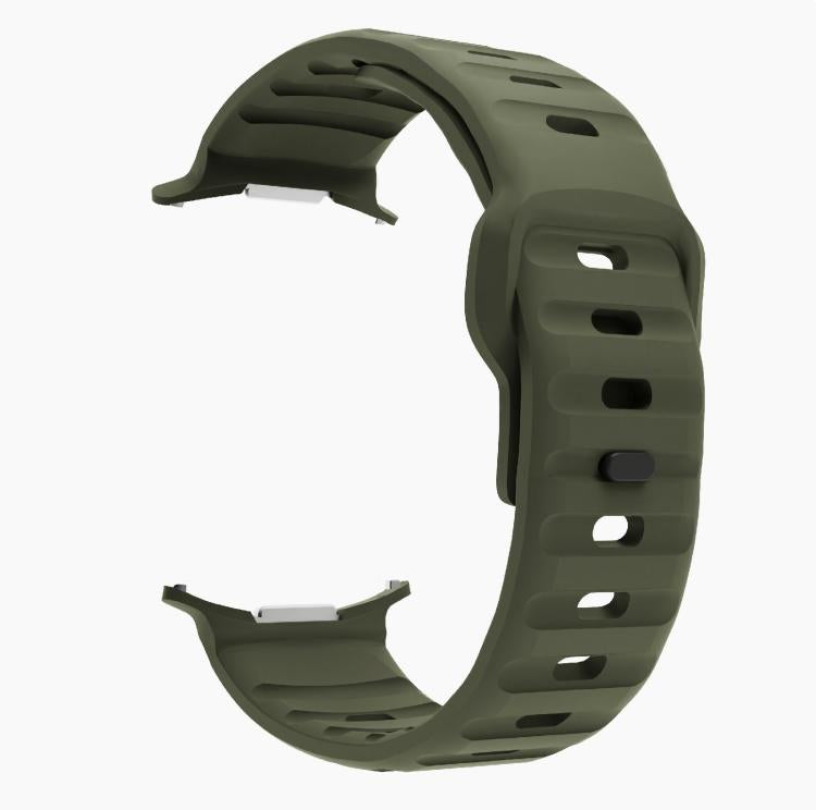 For Samsung Galaxy Watch Ultra 47mm / Ultra 2025 Kalebol Wave Reverse Buckle Silicone Strap(Army Green) - free shipping - PMC TechLife - Order now!