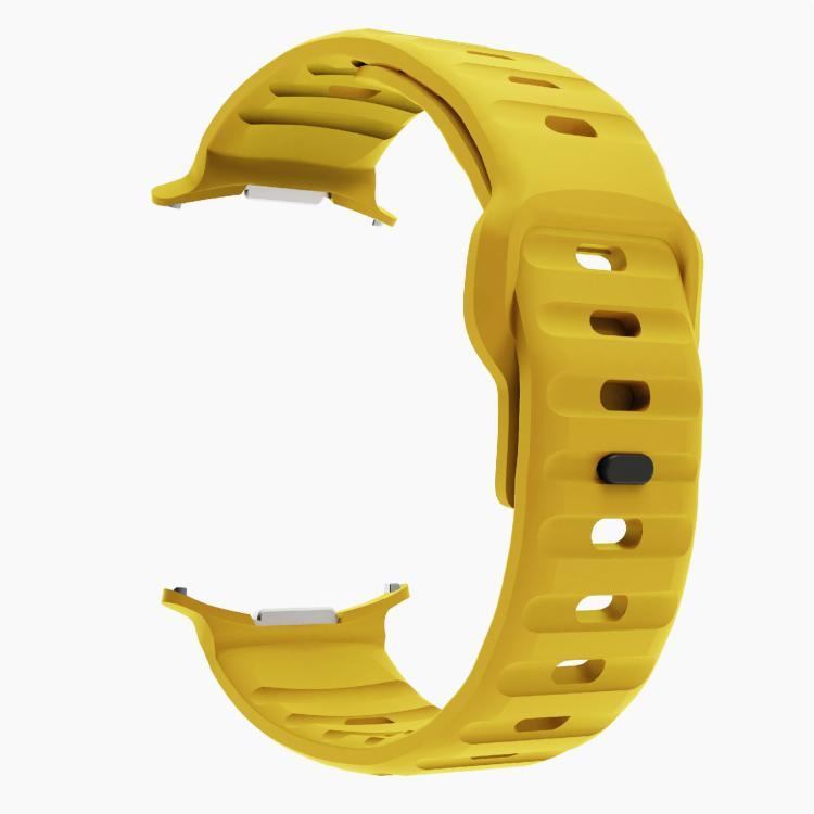 For Samsung Galaxy Watch Ultra 47mm / Ultra 2025 Kalebol Wave Reverse Buckle Silicone Strap(Racing Yellow) - free shipping - PMC TechLife - Order now!