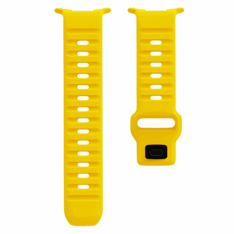 For Samsung Galaxy Watch Ultra 47mm / Ultra 2025 Kalebol Wave Reverse Buckle Silicone Strap(Racing Yellow) - free shipping - PMC TechLife - Order now!