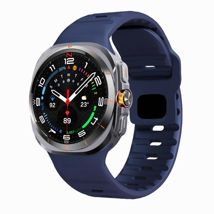 For Samsung Galaxy Watch Ultra 47mm / Ultra 2025 Kalebol Wave Reverse Buckle Silicone Strap(Midnight Blue) - free shipping - PMC TechLife - Order now!
