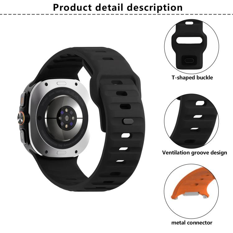 For Samsung Galaxy Watch Ultra 47mm / Ultra 2025 Kalebol Wave Reverse Buckle Silicone Strap(Orange) - free shipping - PMC TechLife - Order now!