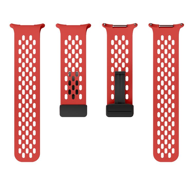 For Samsung Galaxy Watch Ultra 47mm / Ultra 2025 Kalebol Mesh Magnetic Silicone Watch Strap(Red) - free shipping - PMC TechLife - Order now!