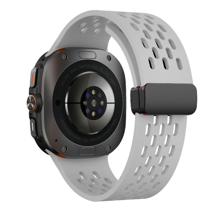 For Samsung Galaxy Watch Ultra 47mm / Ultra 2025 Kalebol Mesh Magnetic Silicone Watch Strap(Grey) - free shipping - PMC TechLife - Order now!