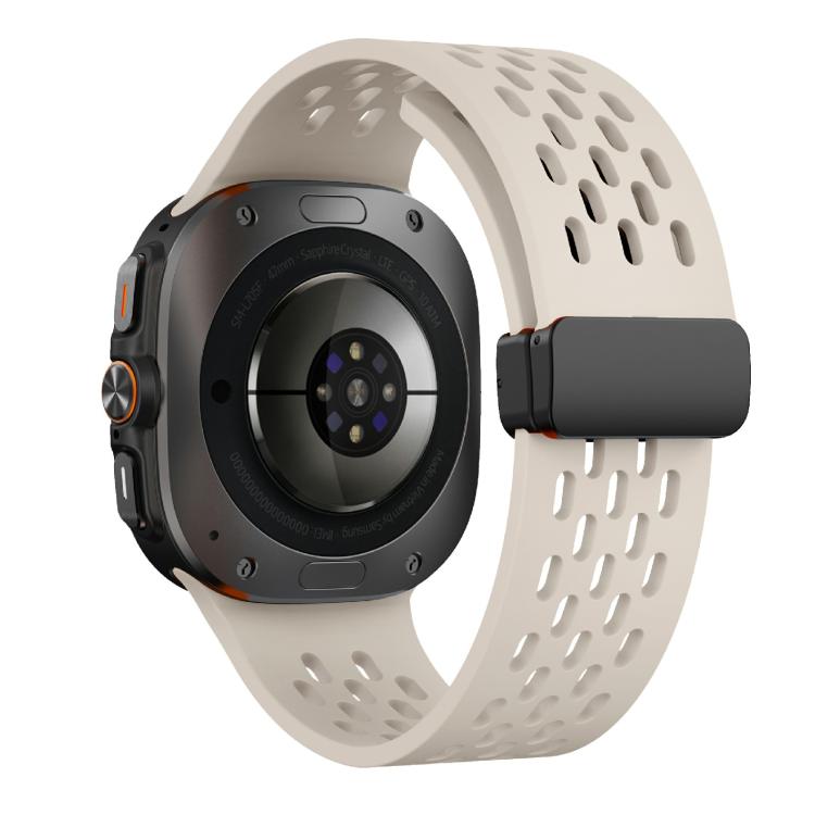For Samsung Galaxy Watch Ultra 47mm / Ultra 2025 Kalebol Mesh Magnetic Silicone Watch Strap(Starlight) - free shipping - PMC TechLife - Order now!