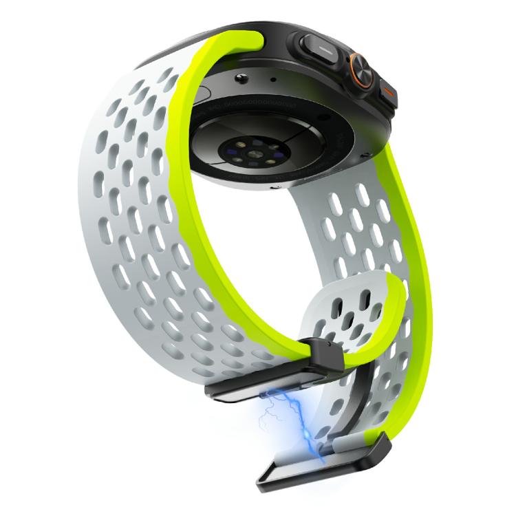 For Samsung Galaxy Watch Ultra 47mm / Ultra 2025 Kalebol Mesh Magnetic Silicone Watch Strap(Wild Path Grey Green) - free shipping - PMC TechLife - Order now!