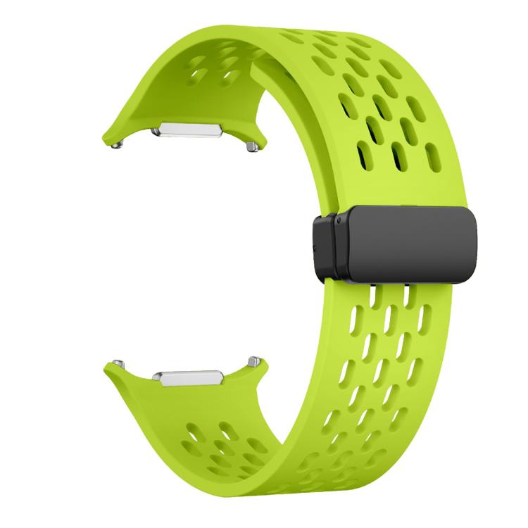 For Samsung Galaxy Watch Ultra 47mm / Ultra 2025 Kalebol Mesh Magnetic Silicone Watch Strap(Fluorescent Green) - free shipping - PMC TechLife - Order now!