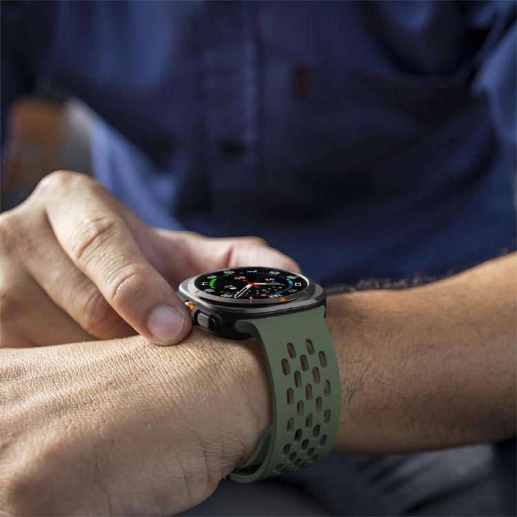 For Samsung Galaxy Watch Ultra 47mm / Ultra 2025 Kalebol Mesh Magnetic Silicone Watch Strap(Field Green) - free shipping - PMC TechLife - Order now!