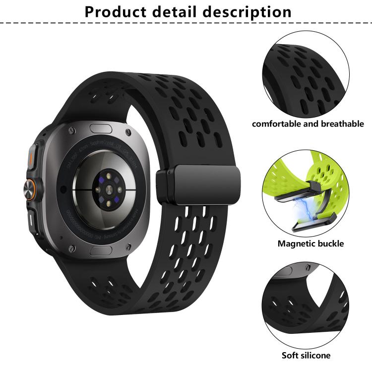 For Samsung Galaxy Watch Ultra 47mm / Ultra 2025 Kalebol Mesh Magnetic Silicone Watch Strap(Field Green) - free shipping - PMC TechLife - Order now!