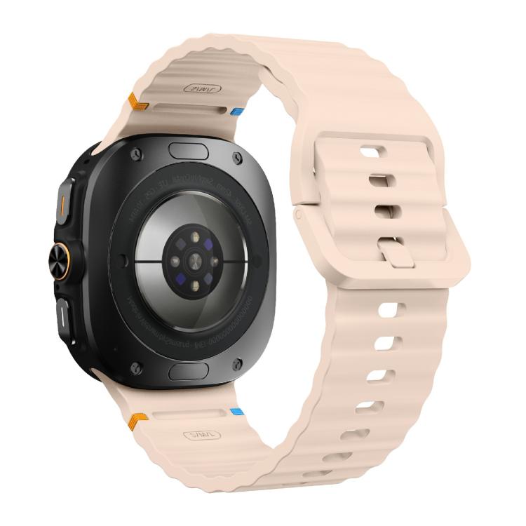 For Samsung Galaxy Watch Ultra 47mm / Ultra 2025 Kalebol Wave Stitching Silicone Strap(Pink) - free shipping - PMC TechLife - Order now!