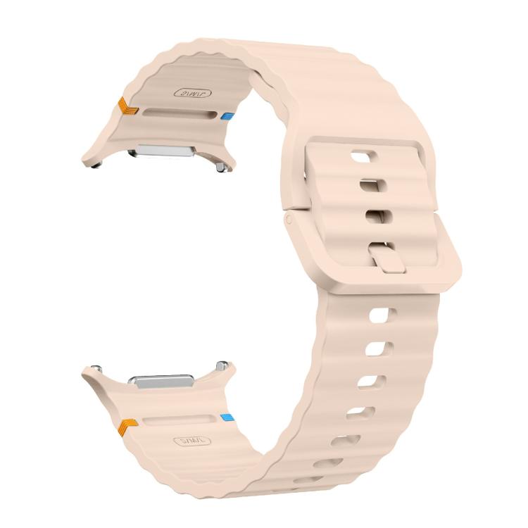For Samsung Galaxy Watch Ultra 47mm / Ultra 2025 Kalebol Wave Stitching Silicone Strap(Pink) - free shipping - PMC TechLife - Order now!
