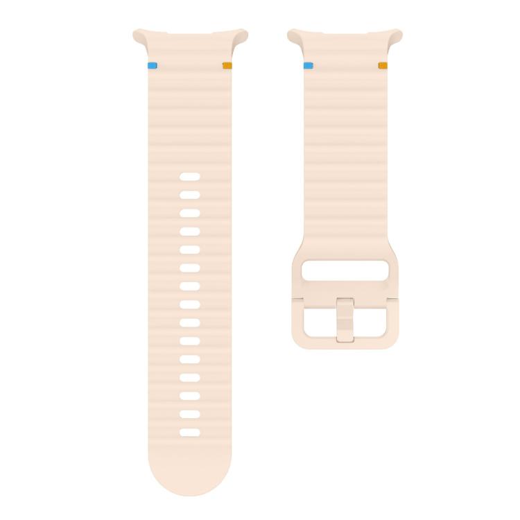 For Samsung Galaxy Watch Ultra 47mm / Ultra 2025 Kalebol Wave Stitching Silicone Strap(Pink) - free shipping - PMC TechLife - Order now!