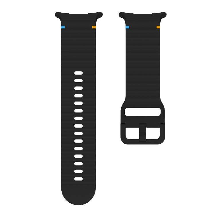 For Samsung Galaxy Watch Ultra 47mm / Ultra 2025 Kalebol Wave Stitching Silicone Strap(Black) - free shipping - PMC TechLife - Order now!
