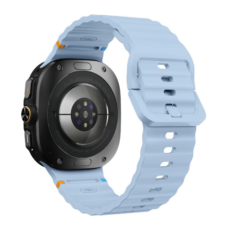 For Samsung Galaxy Watch Ultra 47mm / Ultra 2025 Kalebol Wave Stitching Silicone Strap(Light Blue) - free shipping - PMC TechLife - Order now!
