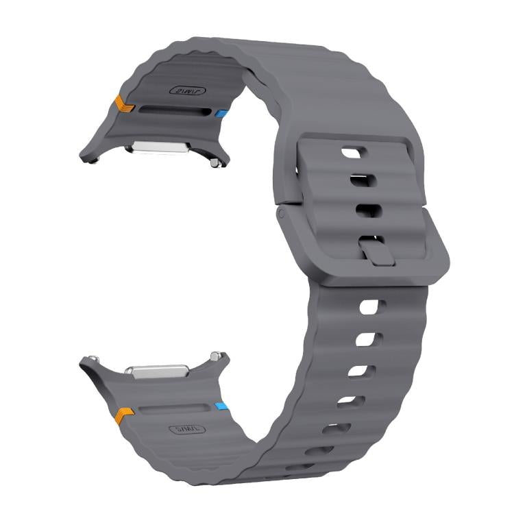 For Samsung Galaxy Watch Ultra 47mm / Ultra 2025 Kalebol Wave Stitching Silicone Strap(Space Grey) - free shipping - PMC TechLife - Order now!