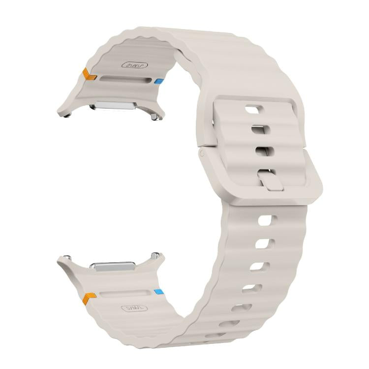 For Samsung Galaxy Watch Ultra 47mm / Ultra 2025 Kalebol Wave Stitching Silicone Strap(Starlight) - free shipping - PMC TechLife - Order now!