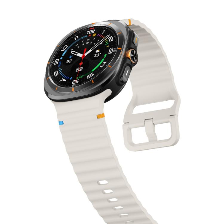 For Samsung Galaxy Watch Ultra 47mm / Ultra 2025 Kalebol Wave Stitching Silicone Strap(Starlight) - free shipping - PMC TechLife - Order now!