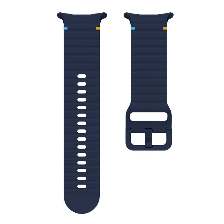 For Samsung Galaxy Watch Ultra 47mm / Ultra 2025 Kalebol Wave Stitching Silicone Strap(Midnight Blue) - free shipping - PMC TechLife - Order now!