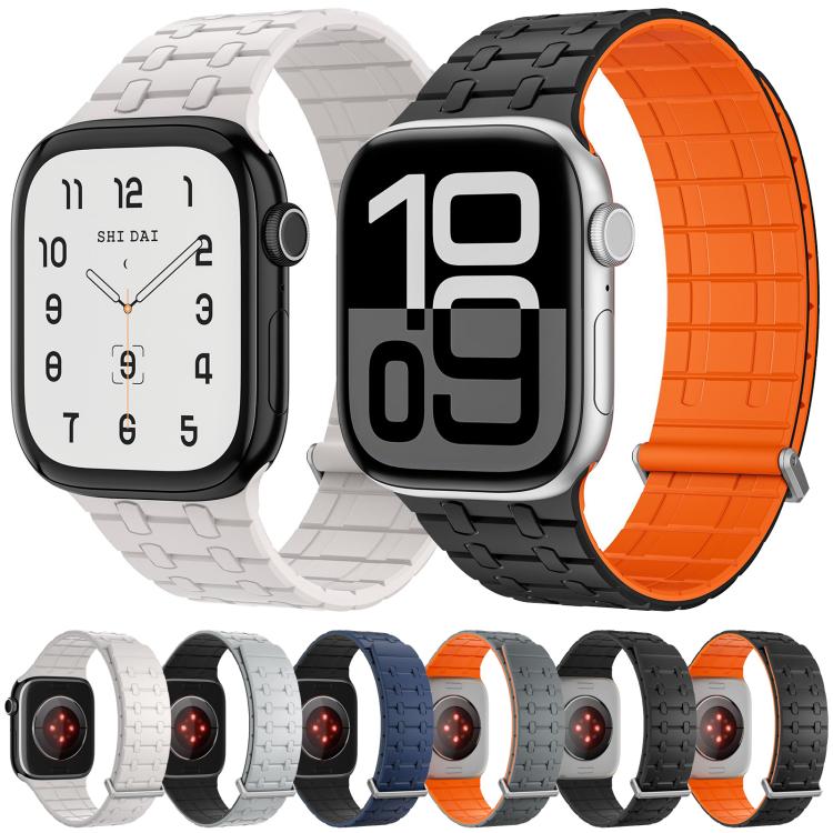 For Apple Watch 46mm / 49mm / 45mm / 44mm Kalebol Magnetic Silicone Watch Strap(Starlight) - Watch Bands by Kalebol | Online Shopping South Africa | PMC TechLife | Buy Now Pay Later Mobicred