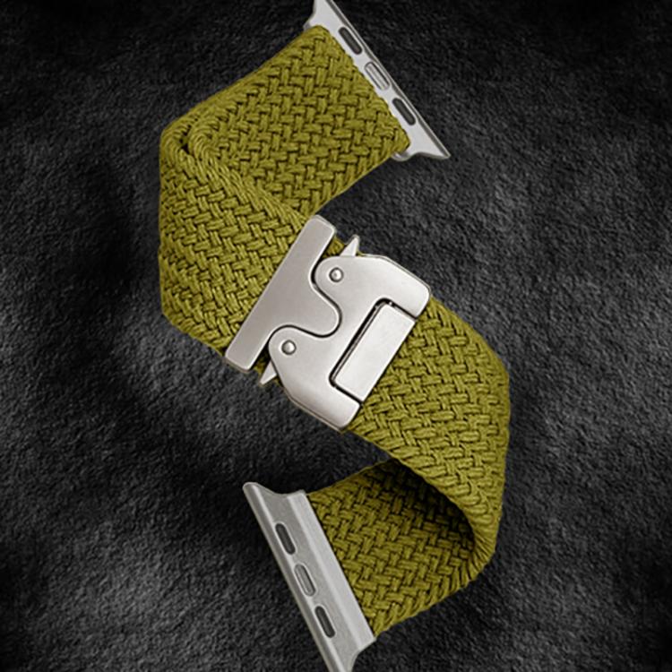 For Apple Watch 46mm / 49mm / 45mm / 44mm Kalebol Wide Umbrella Braided Strap(Yellow Green) - Watch Bands by Kalebol | Online Shopping South Africa | PMC TechLife | Buy Now Pay Later Mobicred