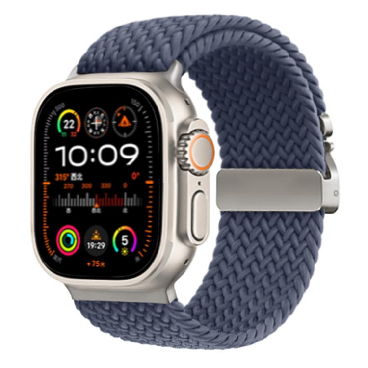 For Apple Watch 42mm / 41mm / 40mm / 38mm Kalebol Wide Umbrella Braided Strap(Dark Blue) - Watch Bands by Kalebol | Online Shopping South Africa | PMC TechLife | Buy Now Pay Later Mobicred