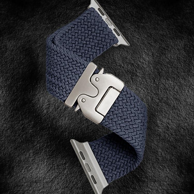 For Apple Watch 42mm / 41mm / 40mm / 38mm Kalebol Wide Umbrella Braided Strap(Dark Blue) - Watch Bands by Kalebol | Online Shopping South Africa | PMC TechLife | Buy Now Pay Later Mobicred