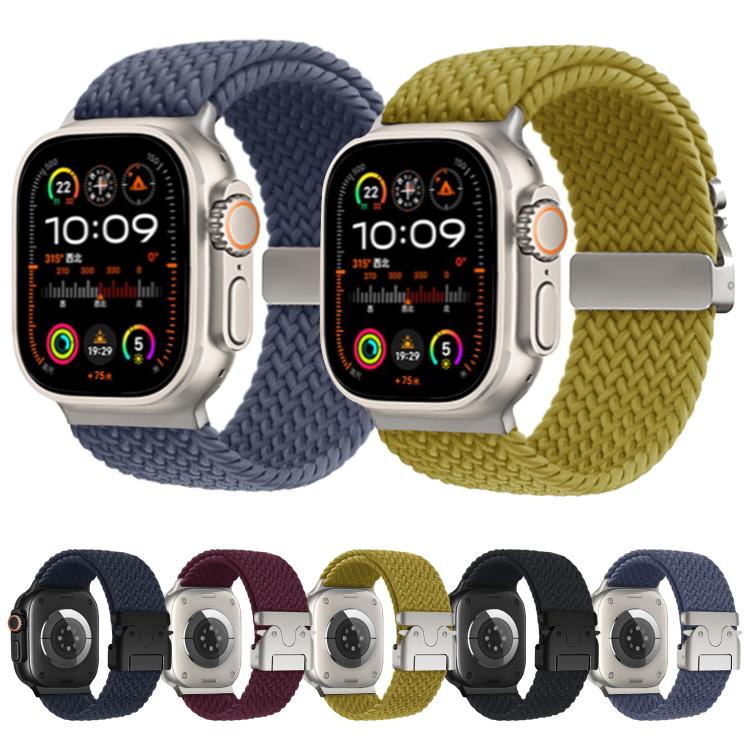 For Apple Watch 46mm / 49mm / 45mm / 44mm Kalebol Wide Umbrella Braided Strap(Black) - Watch Bands by Kalebol | Online Shopping South Africa | PMC TechLife | Buy Now Pay Later Mobicred