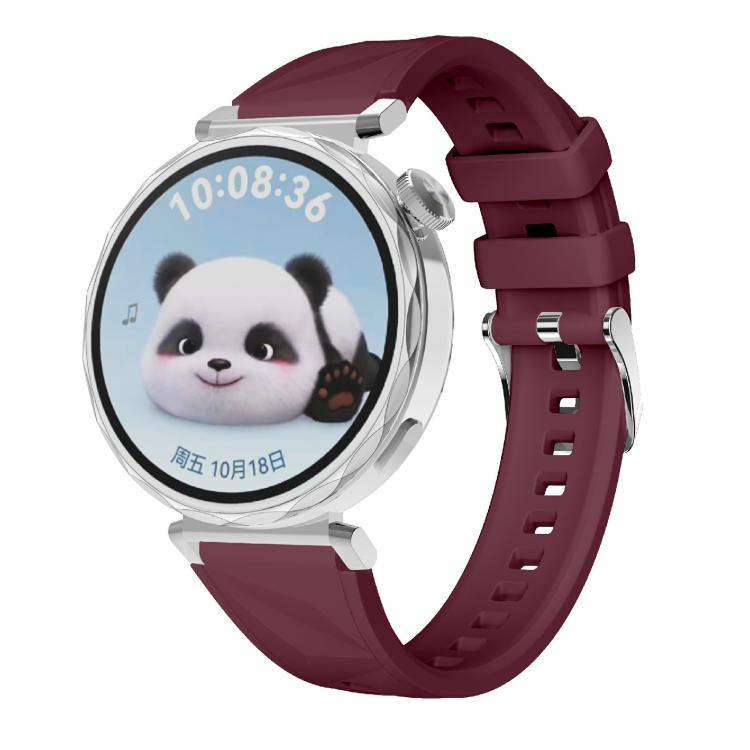 Kalebol 18mm Universal Diamond Embossed Silicone Strap(Wine Red) - free shipping - PMc TechLife - Order now!