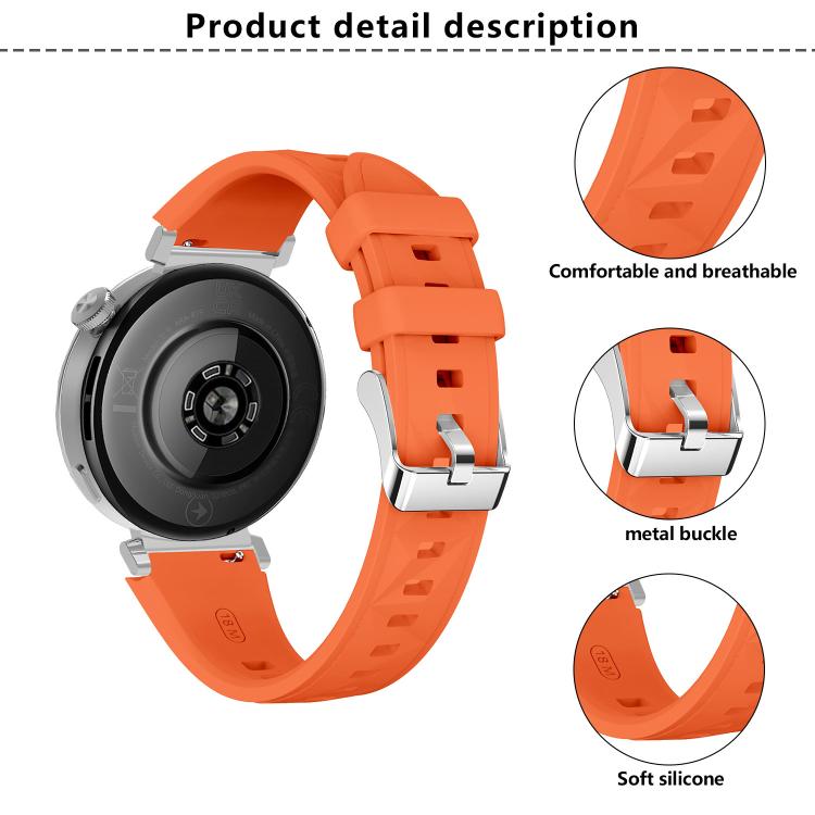 Kalebol 18mm Universal Diamond Embossed Silicone Strap(Orange) - free shipping - PMc TechLife - Order now!